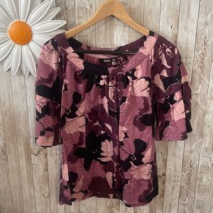 Bell Sleeve Cotton Blouse by a.n.a., Women’s Size Medium